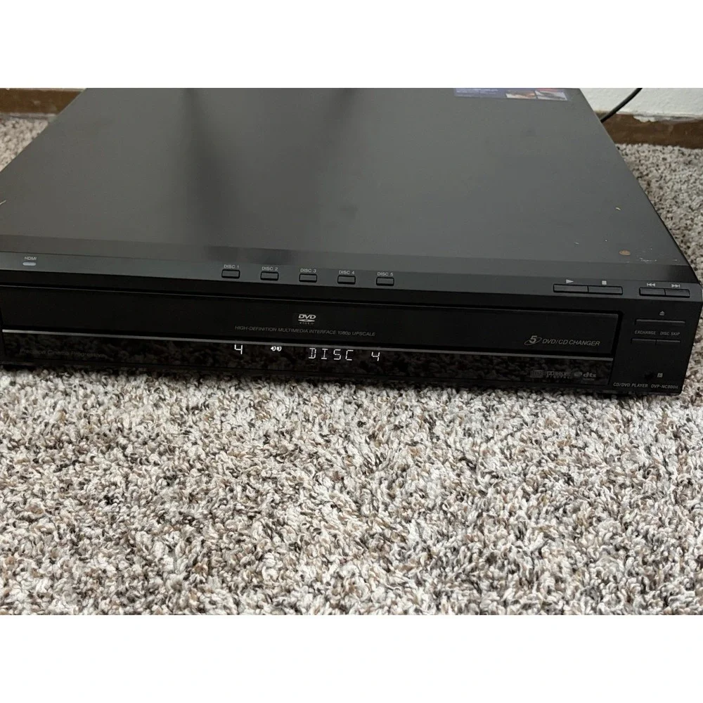 Sony 5 Disc Changer Player Carousel (DVP-NC800H DVD/CD (HDMI)) No Remote Works